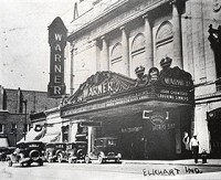 This is a photo of the theater when it was called the Warner Theatre. The marquee is advertising the film “Laughing Sinners,” starring Joan Crawford, which was released in 1931.