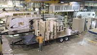 Workers at Keystone RV assemble Outback Loft travel trailers at the company’s plant in Goshen. The unit was named “Best of Show” at the RV trade show in Louisville, Ky., last fall. Photographer: J. Tyler Klassen