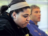 Challenges: Shay Pope, 18, talks about transferring to Greenfield-Central High School after being bullied at her previous school.&nbsp; Tom Russo / Daily Reporter