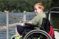 Jacob Turner fishes at Camp Riley in 2011. All of the children who attend the camp at Bradford Woods in Morgan County have disabilities or life-threatening illnesses, giving the campers a chance to enjoy themselves without feeling out of place. And there are plenty of fun things for them to do. Jeremy Hogan | Herald-Times
