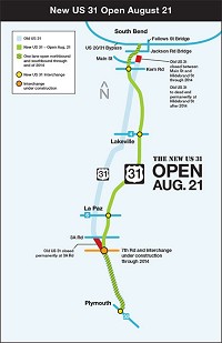 Map provided by INDOT
