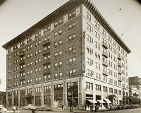When Cherry was a two-way street: The northwest corner of the Deming Hotel can be seen in this black and white photo from the 1940s.Tribune-Star file photo/Joseph C. Garza