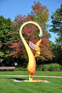 "Crysalis", by Richard Kiebdaj is one of many sculptures available for viewing at Purdue University-North Central's Odyssey Sculpture Show. Provided photo