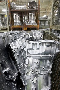 Transmissions manufactured in Kokomo are ready for assembly February 28, 2013. KT photo | Tim Bath