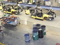 Barrels placed throughout the Honda auto plant in Greensburg entice employees to collect paper, plastic and metals. The effort exemplifies the company&rsquo;s efforts to reduce waste and energy consumption.