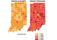 A picture of Indiana&rsquo;s working poor. LEFT: Poverty data from the U.S. Census Bureau give an idea of financial needs in the state of Indiana. But those data do not paint a true picture of the financial struggles facing Hoosiers. RIGHT: United Way's report shows that the working poor &mdash; or ALICE households &mdash; often are overlooked. These are families that have jobs but don't make enough to save money.&nbsp;(Photo: Catherine Pomieko/Gannett)
