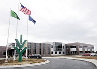 Ivy Tech dedicated its new Anderson campus with a ribbon-cutting on Thursday. The project cost $24 million. Staff photo by Don Knight