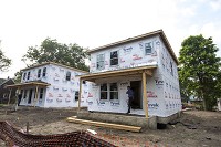 A cooperative housing development called South Bend Mutual Homes is building 24 single-family homes west of downtown South Bend.&nbsp; SBT Photo/BECKY MALEWITZ