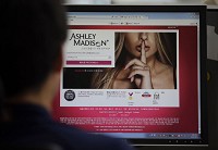 A June 10, 2015 photo from files showing the Ashley Madison website.