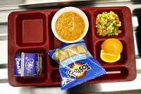 A school lunch. SBT File Photo/MARCUS MARTER