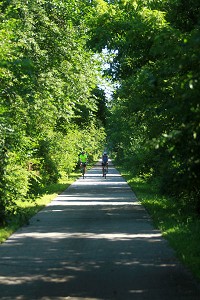 Bikers cruise down the Nickel Plate Trail. Staff photo by Kelly Lafferty