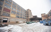 The former Studebaker assembly plant along Lafayette Boulevard, south of the railroad viaduct, in downtown South Bend is being renovated into a technology center. SBT Photo/ROBERT FRANKLIN