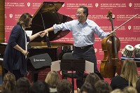 Yo-Yo Ma and his ensemble performed at the School of Global and International Studies in a special concert in Bloomington, IN., Wednesday, November 11, 2015. Chris Howell | Herald-Times