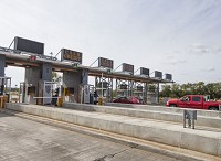 The Indiana Toll Road booths. Tribune File Photo/ROBERT FRANKLIN