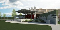 Portage is hoping to complete construction of Founders Pavilion, a performance venue for cocerts and events at Founders Square. Provided photo