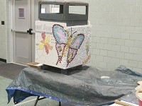 The Trash Can Removal Program allows for containers to be artistically decorated. Staff photo by James Howell Jr.