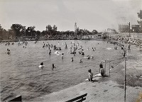 For decades Terre Haute has offered residents a plaace to find relief fromthe summer heat. The former pool in Fairbanks Park along the Wabash River is show in this period photo. Photo courtesy Vigo County Historical Society