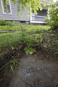 A water shutoff valve outside a home in South Bend. Tribune Photo/SANTIAGO FLORES