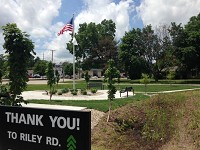 Mutual Bank built a mini park to accompany its new branch on West Jackson Street. Staff photo by Seth Slabaugh