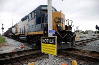 Notice signs have been posted at all intersections on the Louisville and Indiana Railroad through Seymour to warn motorists that train frequency, length and speed will be increasing. 