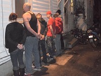 The Wayne County Drug Task Force arrested eight individuals during a raid on a South 16th Street home Wednesday evening. Photo supplied by Wayne County Drug Task Force