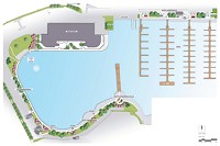 With its new docks in place, East Chicago is preparing to start work on its new Harborwalk. Image provided