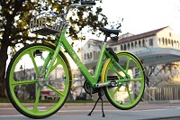 These lime green-colored bikes could soon pop up around South Bend and the University of Notre Dame. Phot provided