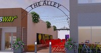 Concept art for The Alley in the 100 block of South Main Street, Tipton. Submitted image.