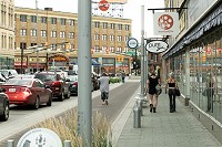 The Indianapolis Cultural Trail increases Fountain Square&rsquo;s walkability. (IBJ photo/Eric Learned)