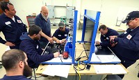 Ivy Tech Apprentice students in the electrical program working on basic circuits during a lab at the Logansport campus on Nov. 10, 2017. Staff photo by Tim Bath