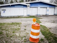 The city plans to demolish a former Marathon gas station on W. Jackson Street near Kilgore Avenue. (Photo: Jordan Kartholl / Star Press)