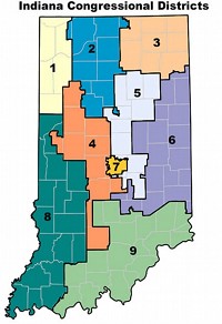 Current Indiana Congressional districts