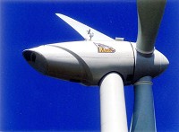 Shenandoah's wind turbine starts producing power with wind speeds of 7 mph and produces its maximum capacity of 900 kilowatts with wind speeds of 26 mph. Submitted photo
