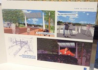 These illustration shows at the Turn to the River open house in Terre Haute show the proposed Wabash River overlook area. Staff photo by Mark Bennett