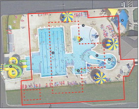 An aerial diagram of the closed Allen Memorial Pool as presented by RL Turner Construction to the Decatur County Council Tuesday evening. An aerial design of the RL Turnerbuilt public pool in Portland, Indiana. This design most closely resembled Allen Memorial Pool amenities and has an estimated construction cost of $5.9 to $6.3 million. Image provided