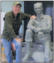 Bill Wolfe and Ernie Pyle have spent countless hours together in Bill’s Clinton studio. Mike Lunsford/ Special to the Tribune-Star